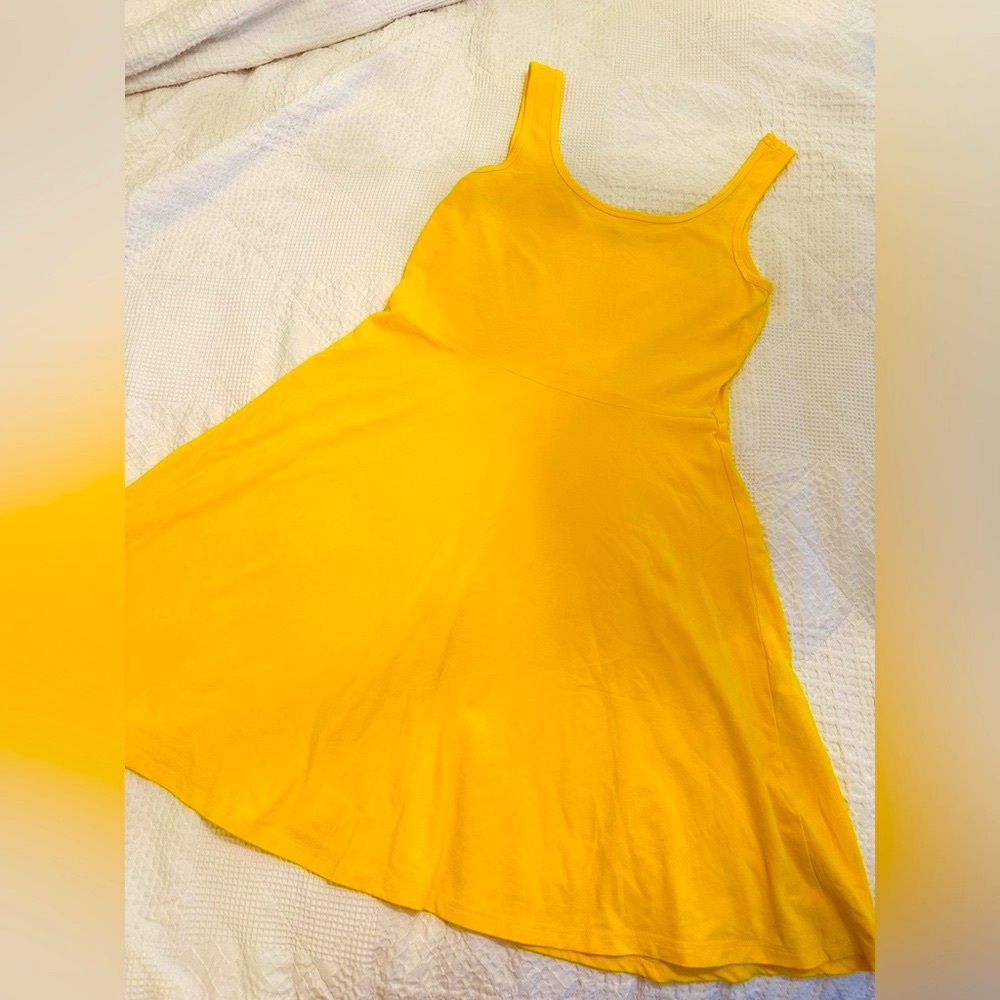 Sunny Yellow Scoop Neck Sleeveless Sundress A-line M